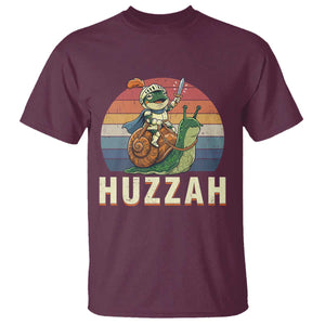 Funny Huzzah Frog Meme T Shirt Medieval Knight With Sword Graphic