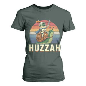 Funny Huzzah Frog Meme T Shirt For Women Medieval Knight With Sword Graphic