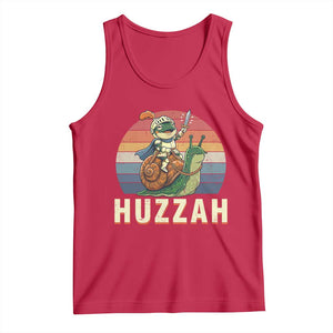 Funny Huzzah Frog Meme Tank Top Medieval Knight With Sword Graphic
