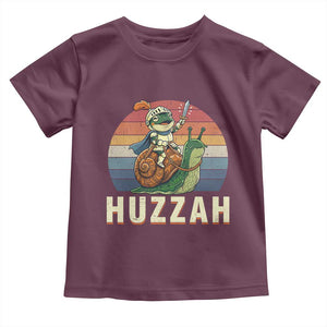 Funny Huzzah Frog Meme Toddler T Shirt Medieval Knight With Sword Graphic