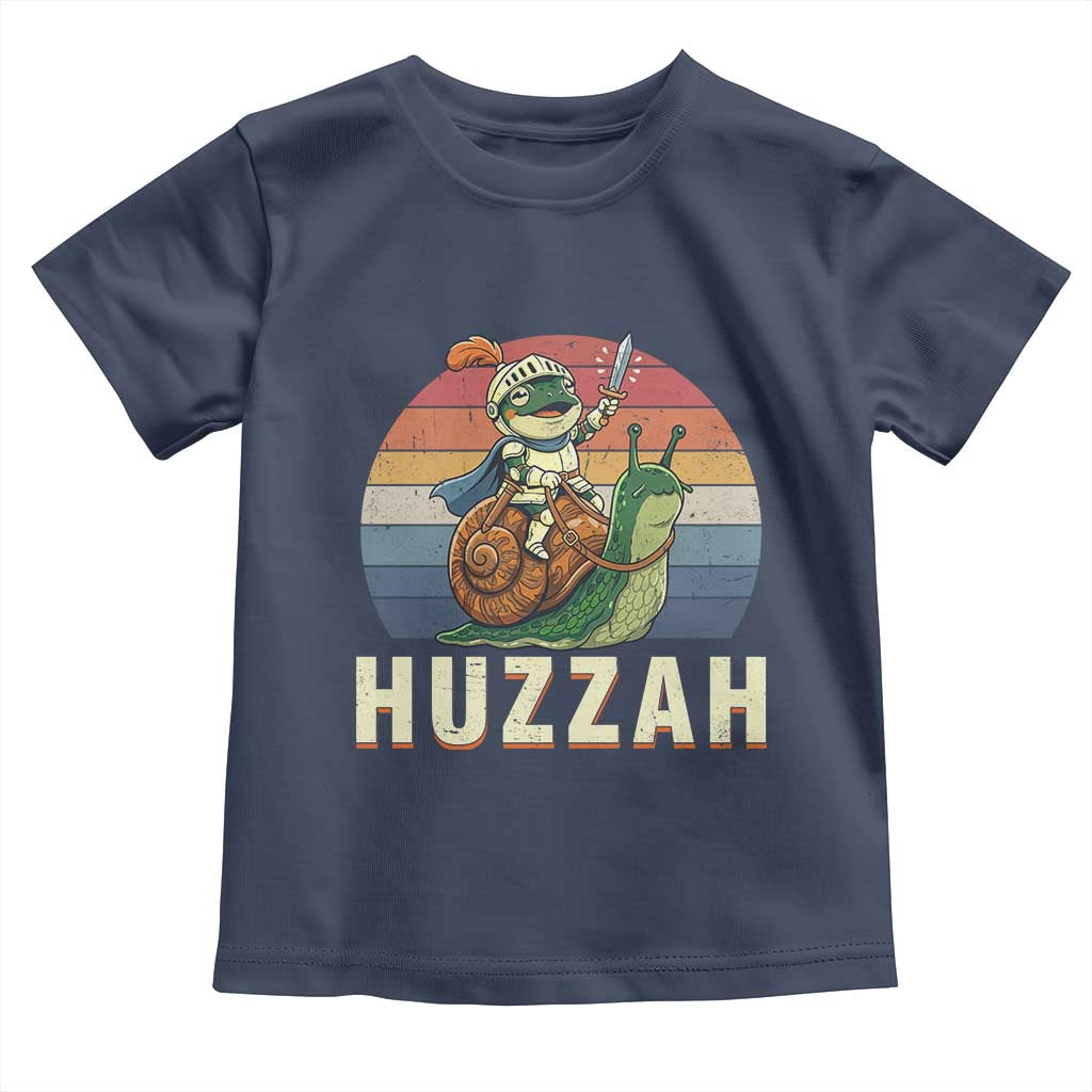 Funny Huzzah Frog Meme Toddler T Shirt Medieval Knight With Sword Graphic