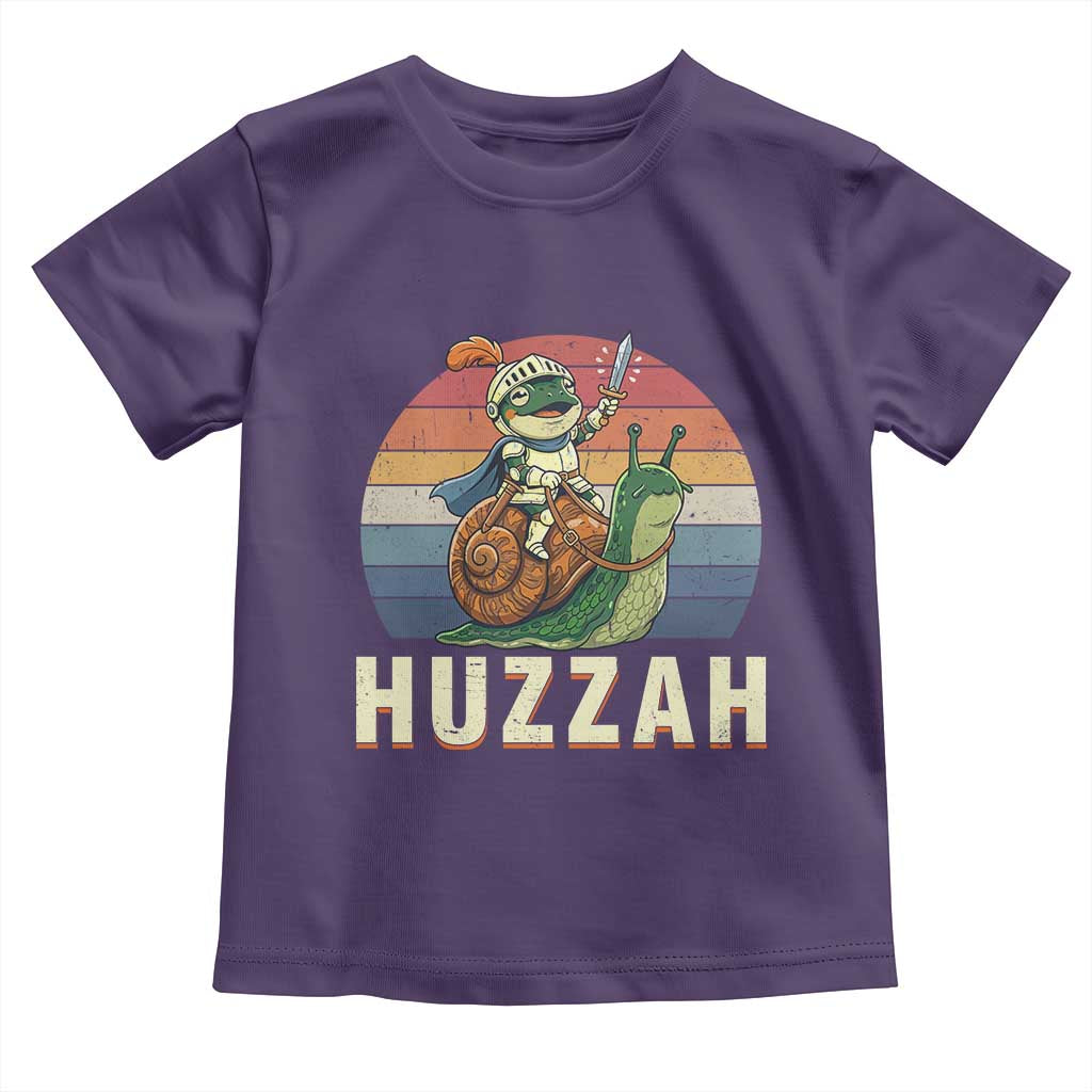 Funny Huzzah Frog Meme Toddler T Shirt Medieval Knight With Sword Graphic