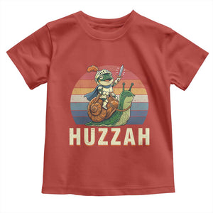 Funny Huzzah Frog Meme Toddler T Shirt Medieval Knight With Sword Graphic