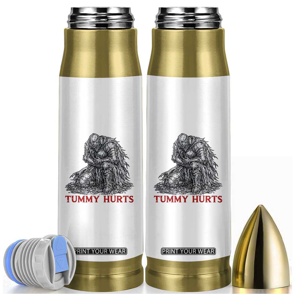 Funny Tummy Hurts Medieval Knight Bullet Tumbler Dark Fantasy Warrior Meme Graphic TS12 White Print Your Wear