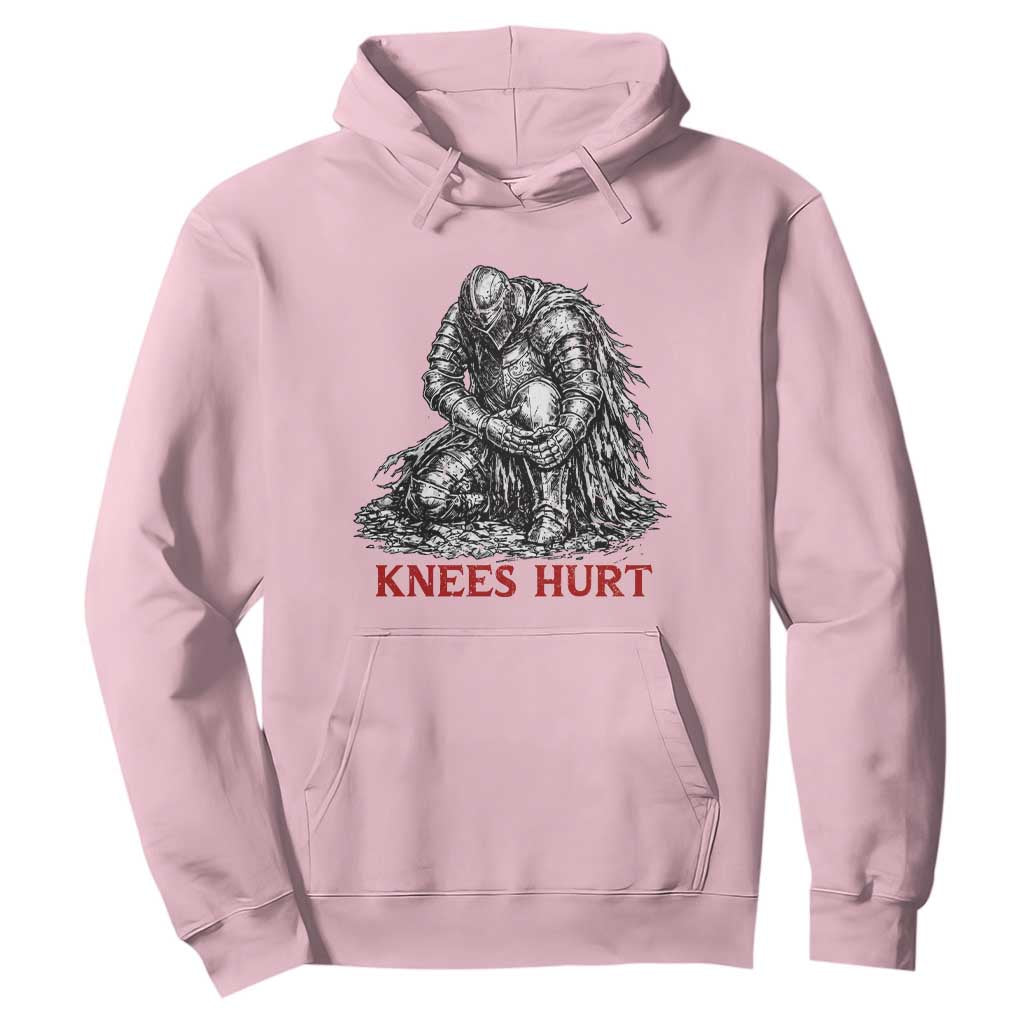 Funny Knees Hurt Medieval Knight Hoodie Dark Fantasy Sword Warrior Humor