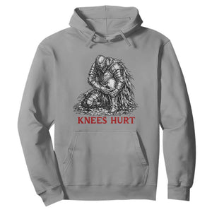 Funny Knees Hurt Medieval Knight Hoodie Dark Fantasy Sword Warrior Humor