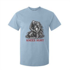 Funny Knees Hurt Medieval Knight T Shirt For Kid Dark Fantasy Sword Warrior Humor