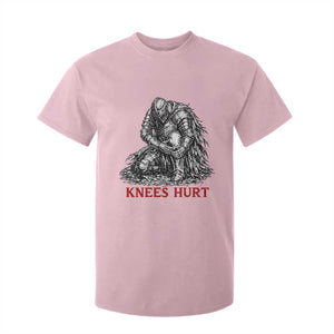 Funny Knees Hurt Medieval Knight T Shirt For Kid Dark Fantasy Sword Warrior Humor