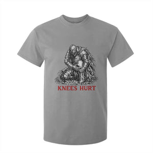 Funny Knees Hurt Medieval Knight T Shirt For Kid Dark Fantasy Sword Warrior Humor