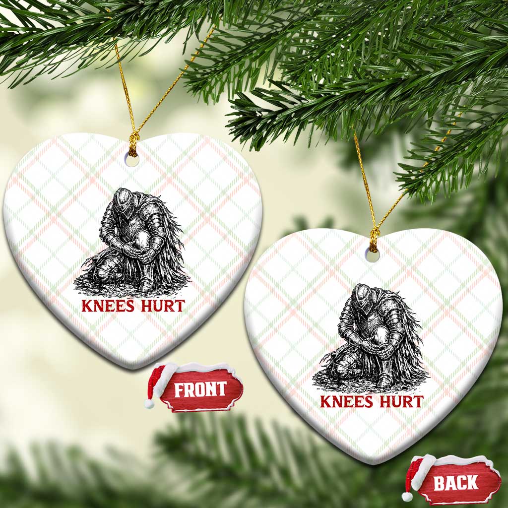 Funny Knees Hurt Medieval Knight Ceramic Ornament Dark Fantasy Sword Warrior Humor