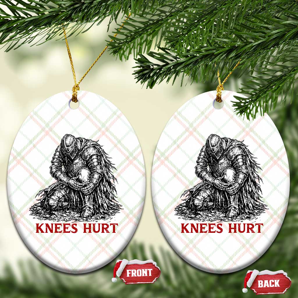 Funny Knees Hurt Medieval Knight Ceramic Ornament Dark Fantasy Sword Warrior Humor