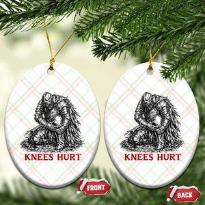 Funny Knees Hurt Medieval Knight Ceramic Ornament Dark Fantasy Sword Warrior Humor