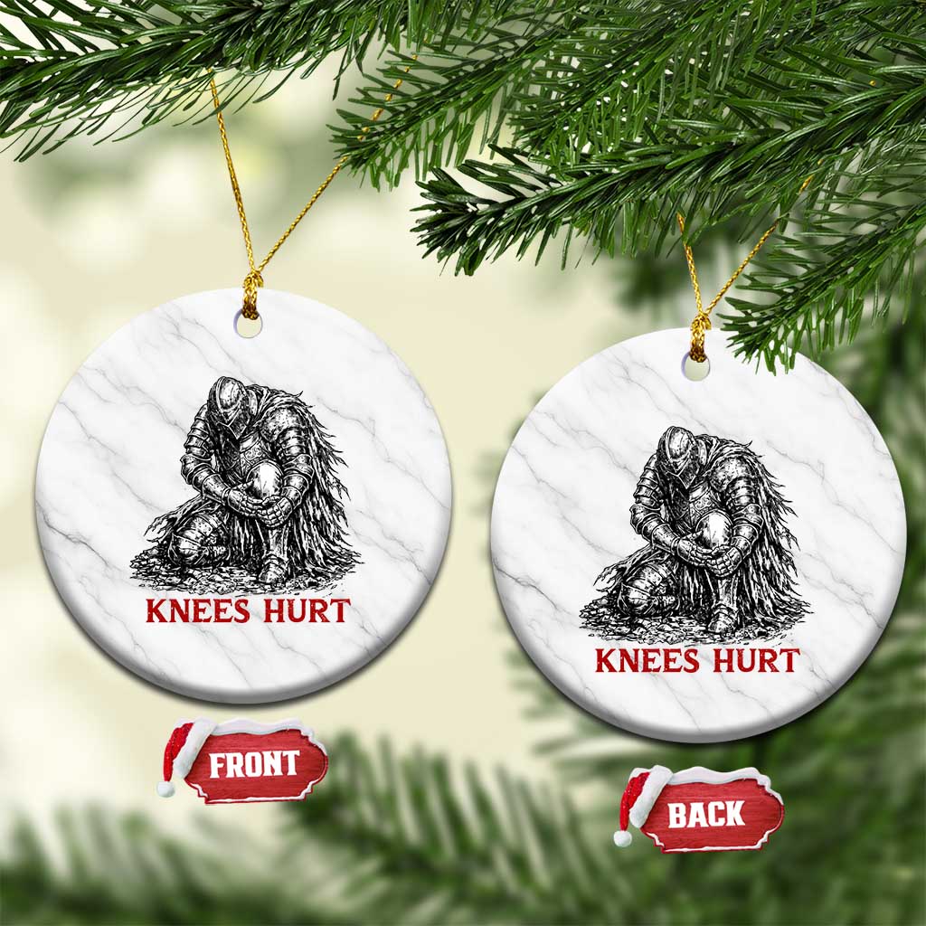 Funny Knees Hurt Medieval Knight Ceramic Ornament Dark Fantasy Sword Warrior Humor