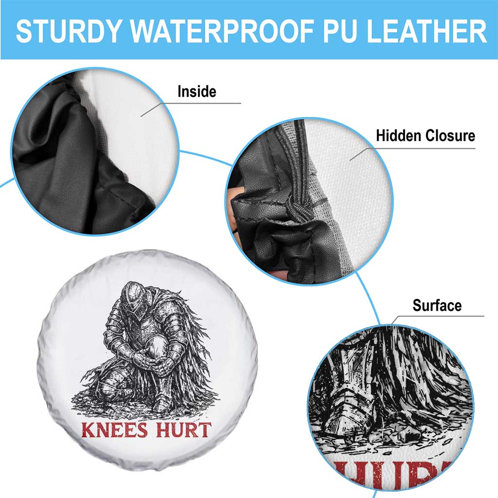Funny Knees Hurt Medieval Knight Spare Tire Cover Dark Fantasy Sword Warrior Humor