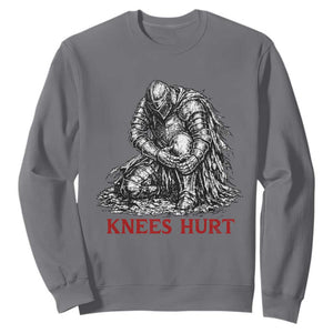 Funny Knees Hurt Medieval Knight Sweatshirt Dark Fantasy Sword Warrior Humor