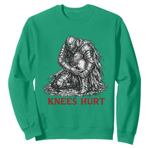 Funny Knees Hurt Medieval Knight Sweatshirt Dark Fantasy Sword Warrior Humor
