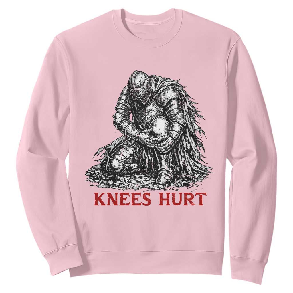 Funny Knees Hurt Medieval Knight Sweatshirt Dark Fantasy Sword Warrior Humor