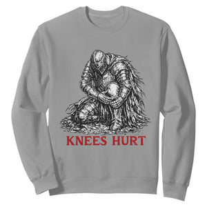 Funny Knees Hurt Medieval Knight Sweatshirt Dark Fantasy Sword Warrior Humor