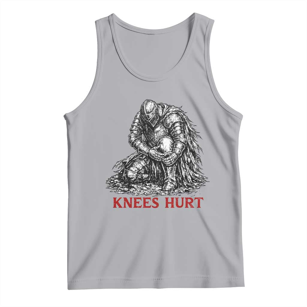 Funny Knees Hurt Medieval Knight Tank Top Dark Fantasy Sword Warrior Humor
