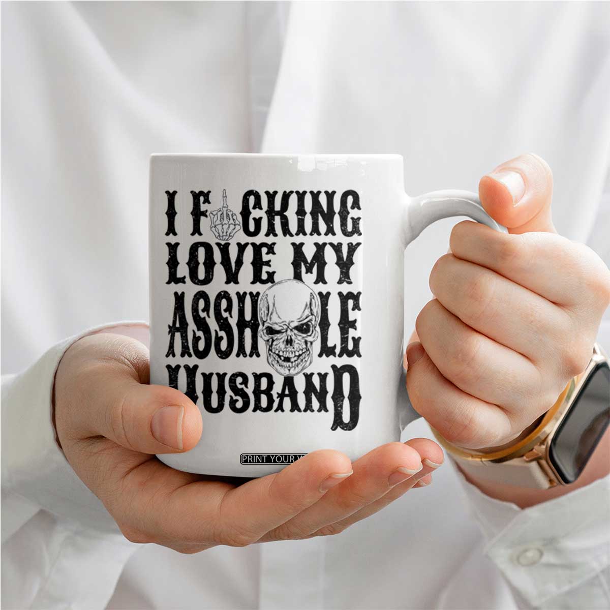 Funny Sarcastic Husband Wife Quotes Coffee Mug I Fcking Love My Asshole Husband