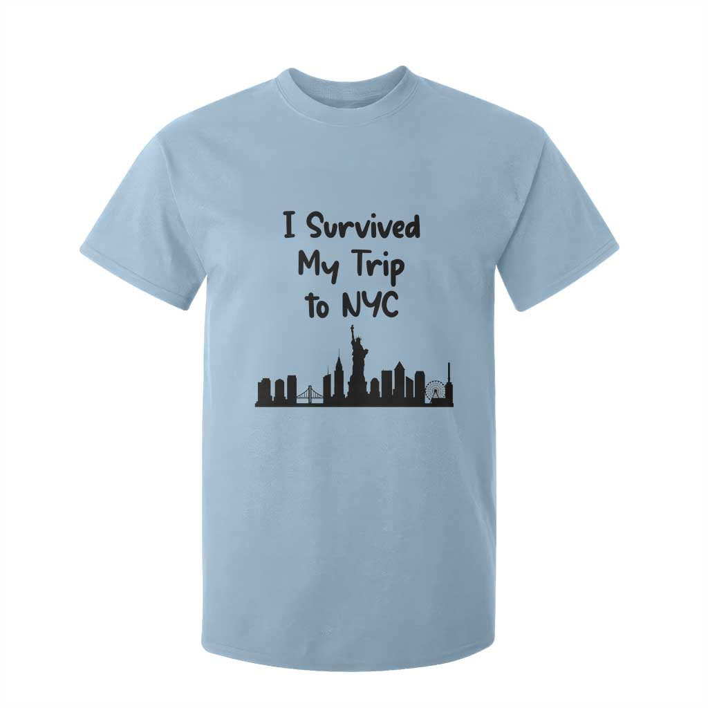 New York City Skyline Travel Tourist T Shirt For Kid I Survived My Trip To NYC
