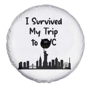 New York City Skyline Travel Tourist Spare Tire Cover I Survived My Trip To NYC