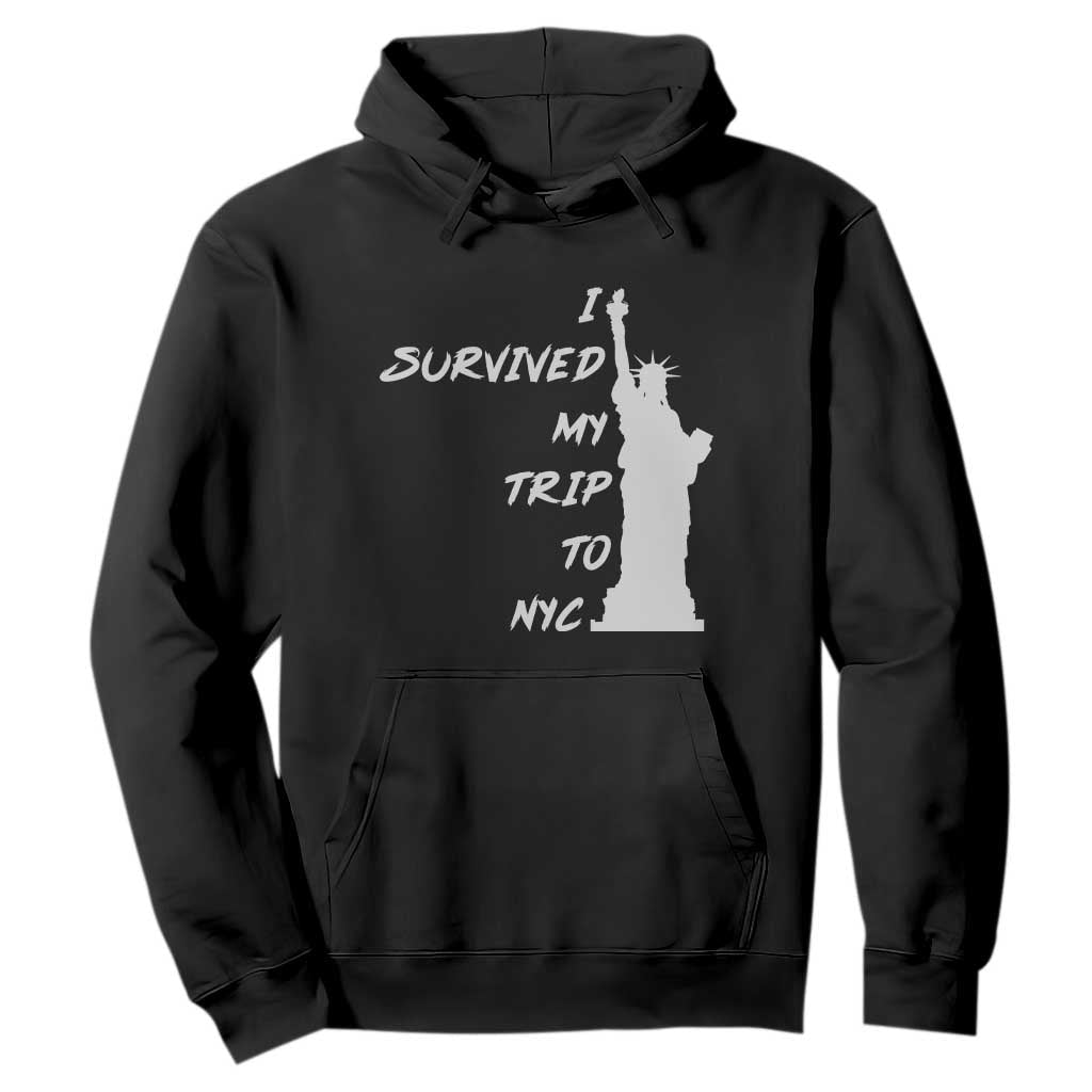 Funny New York City Travel Graphic Hoodie I Survived My Trip To NYC TS12 Black Print Your Wear