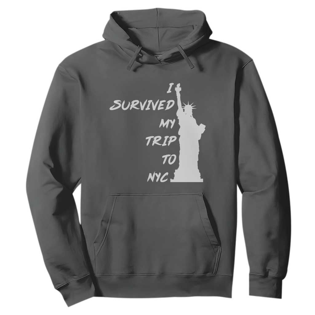 Funny New York City Travel Graphic Hoodie I Survived My Trip To NYC
