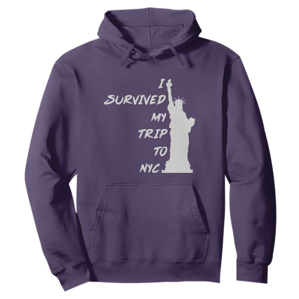 Funny New York City Travel Graphic Hoodie I Survived My Trip To NYC
