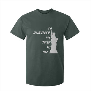 Funny New York City Travel Graphic T Shirt For Kid I Survived My Trip To NYC