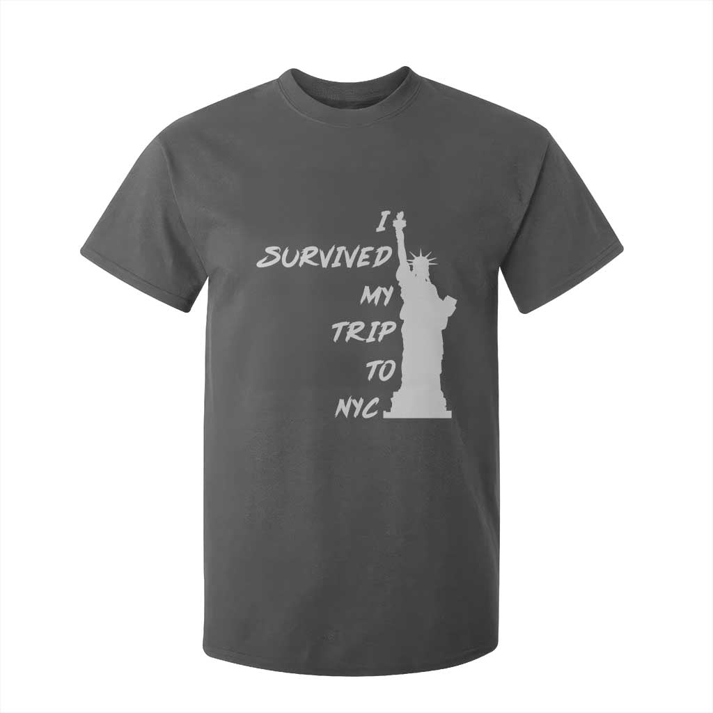 Funny New York City Travel Graphic T Shirt For Kid I Survived My Trip To NYC