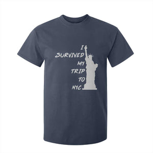 Funny New York City Travel Graphic T Shirt For Kid I Survived My Trip To NYC