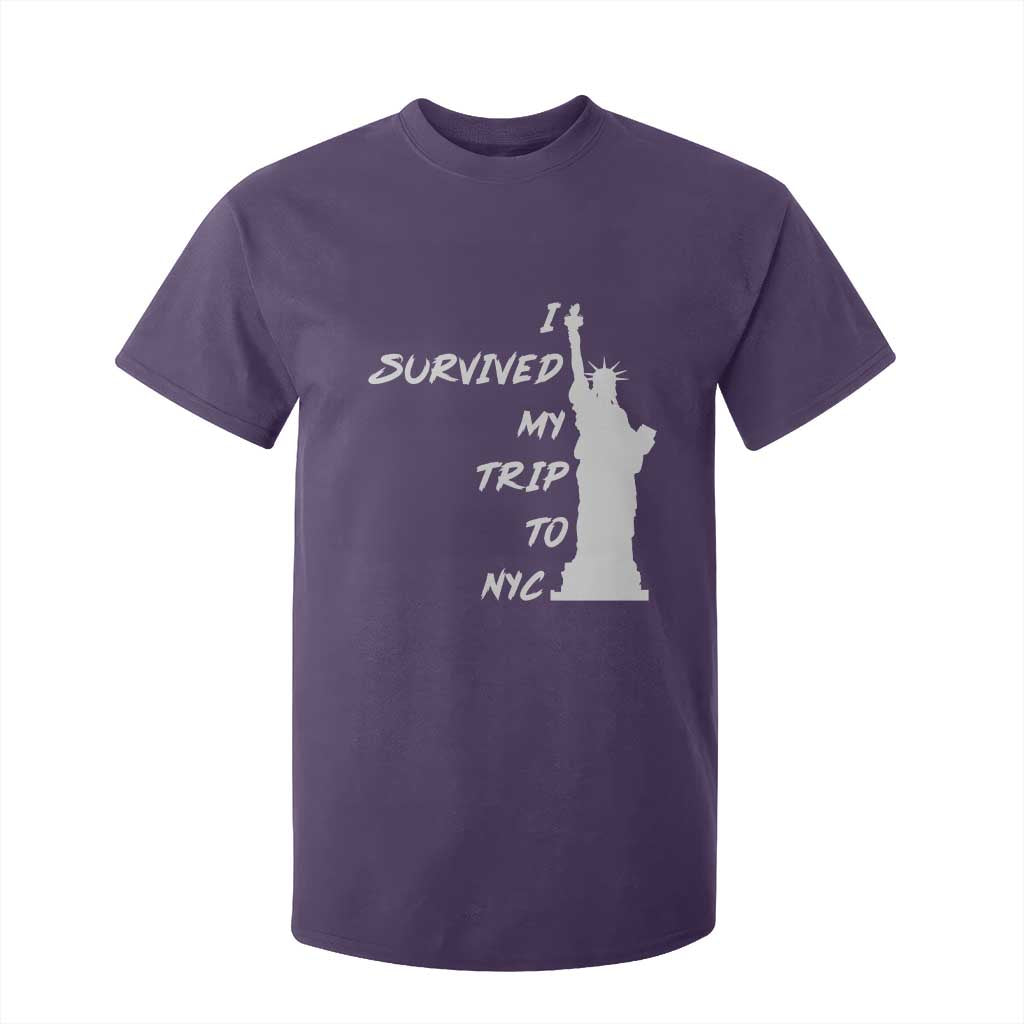 Funny New York City Travel Graphic T Shirt For Kid I Survived My Trip To NYC