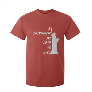 Funny New York City Travel Graphic T Shirt For Kid I Survived My Trip To NYC