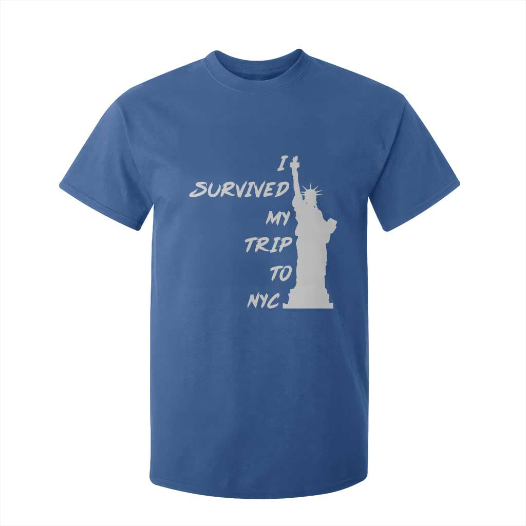 Funny New York City Travel Graphic T Shirt For Kid I Survived My Trip To NYC
