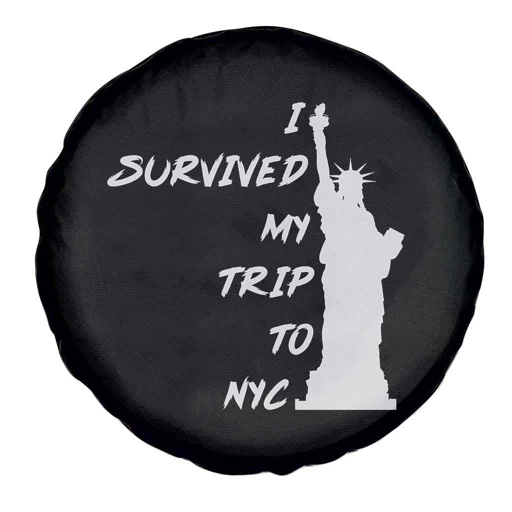 Funny New York City Travel Graphic Spare Tire Cover I Survived My Trip To NYC