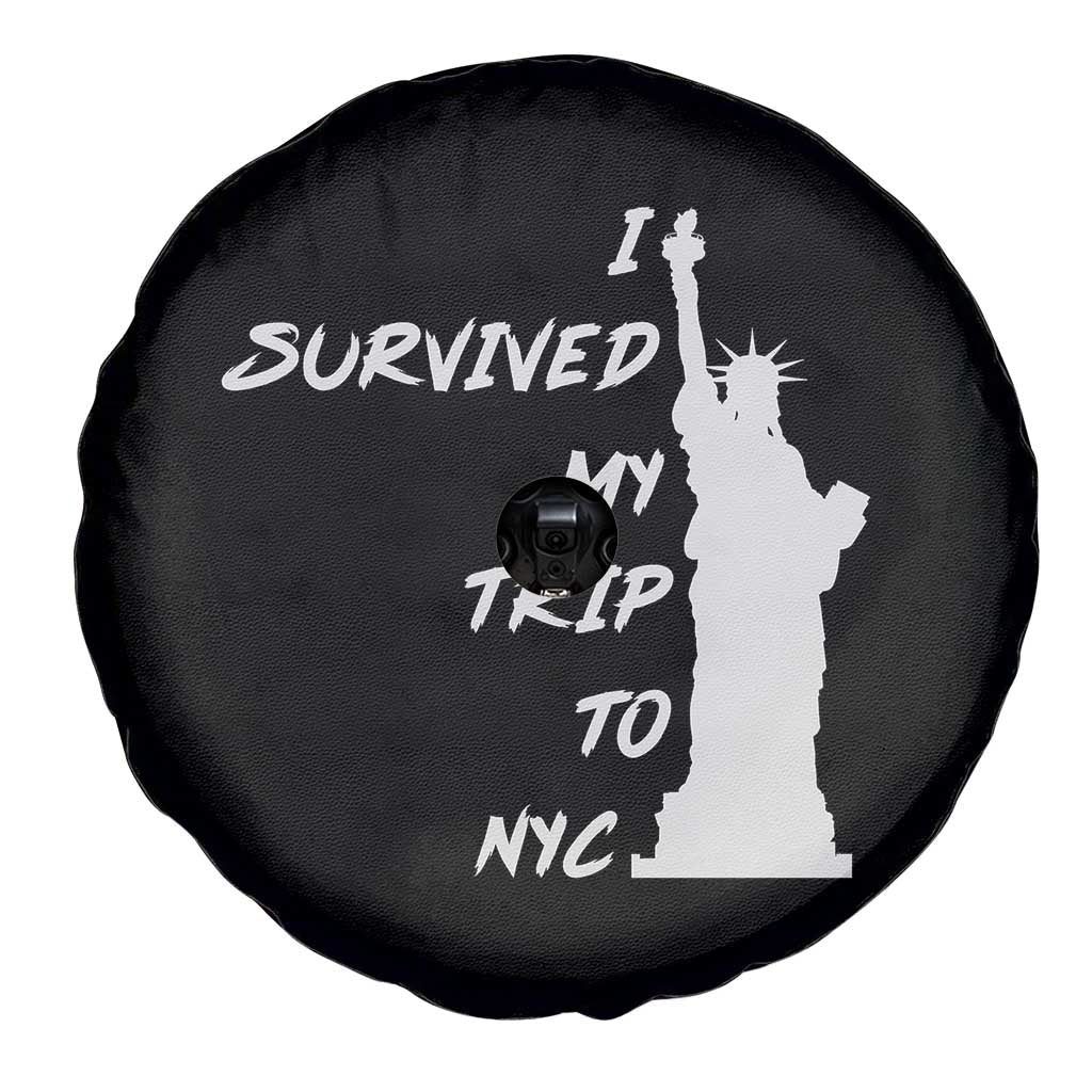 Funny New York City Travel Graphic Spare Tire Cover I Survived My Trip To NYC