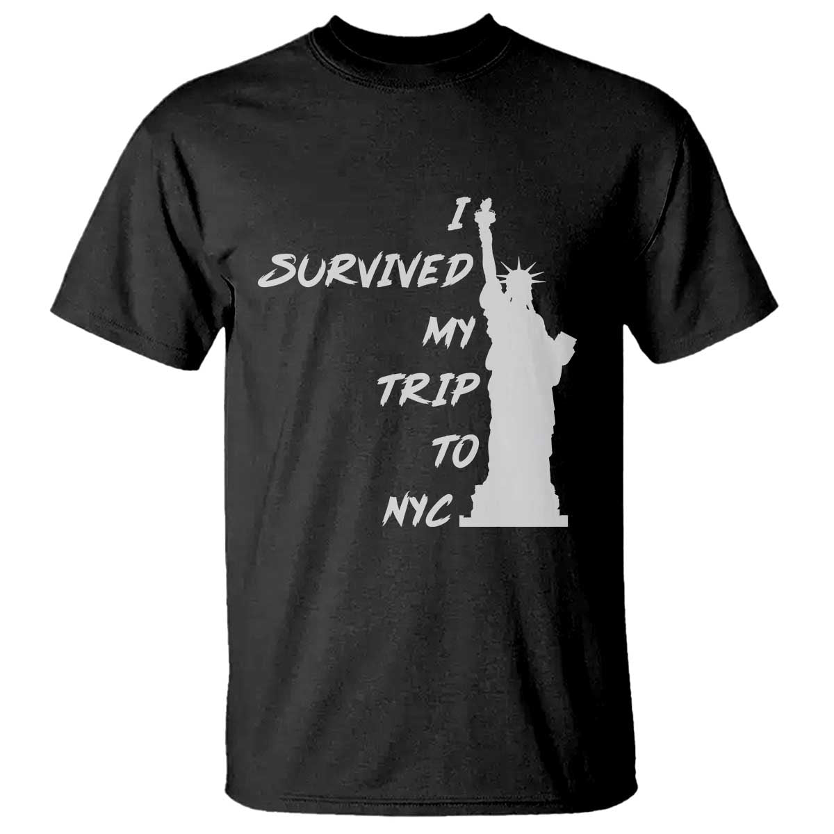 Funny New York City Travel Graphic T Shirt I Survived My Trip To NYC