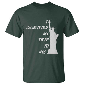 Funny New York City Travel Graphic T Shirt I Survived My Trip To NYC