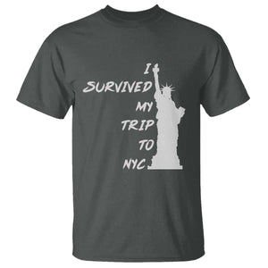 Funny New York City Travel Graphic T Shirt I Survived My Trip To NYC