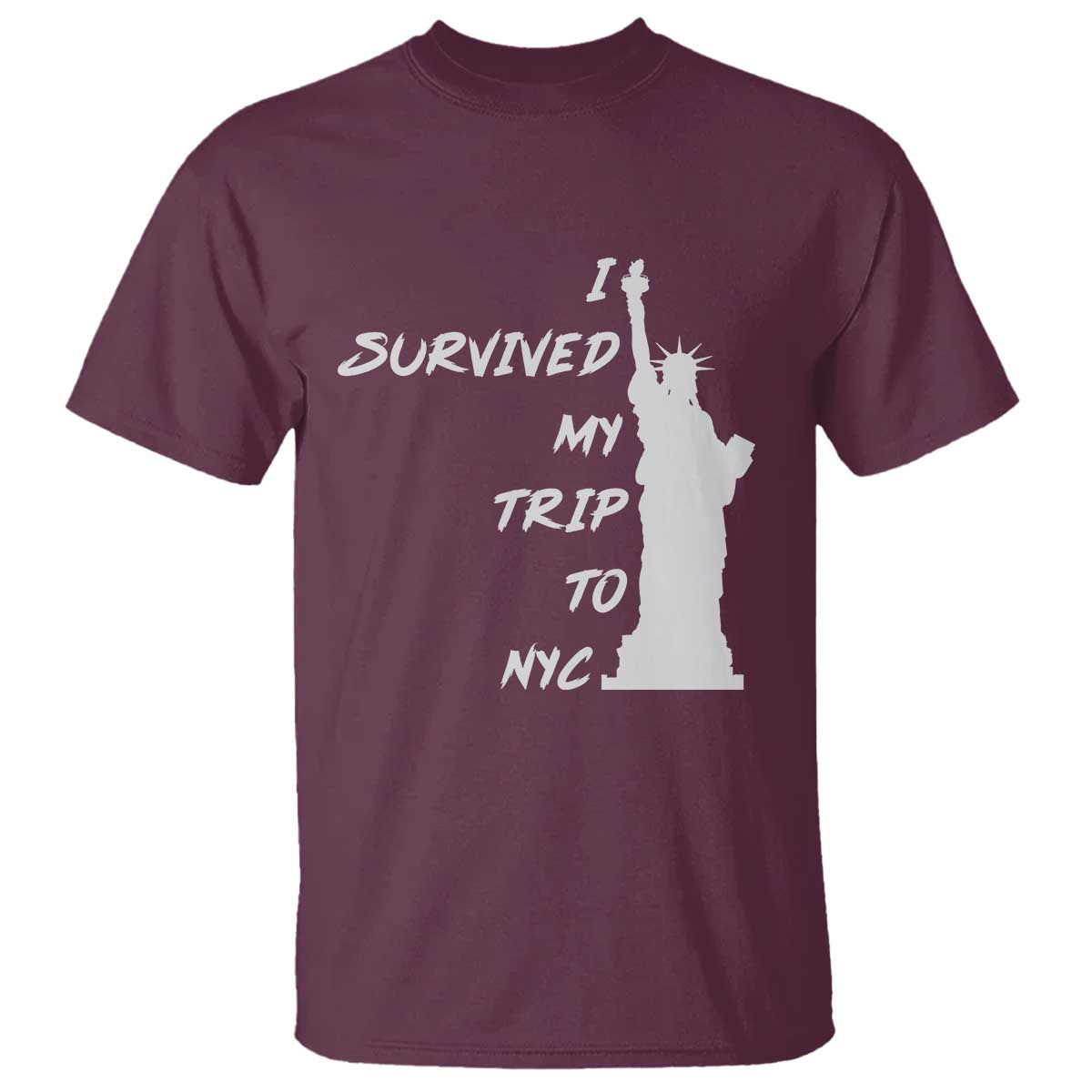 Funny New York City Travel Graphic T Shirt I Survived My Trip To NYC