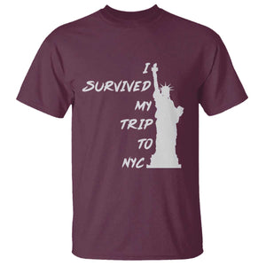 Funny New York City Travel Graphic T Shirt I Survived My Trip To NYC