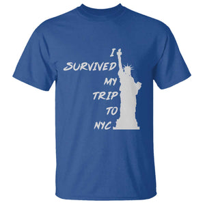 Funny New York City Travel Graphic T Shirt I Survived My Trip To NYC