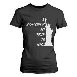 Funny New York City Travel Graphic T Shirt For Women I Survived My Trip To NYC