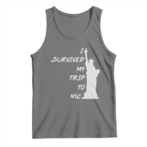 Funny New York City Travel Graphic Tank Top I Survived My Trip To NYC