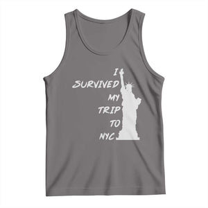 Funny New York City Travel Graphic Tank Top I Survived My Trip To NYC