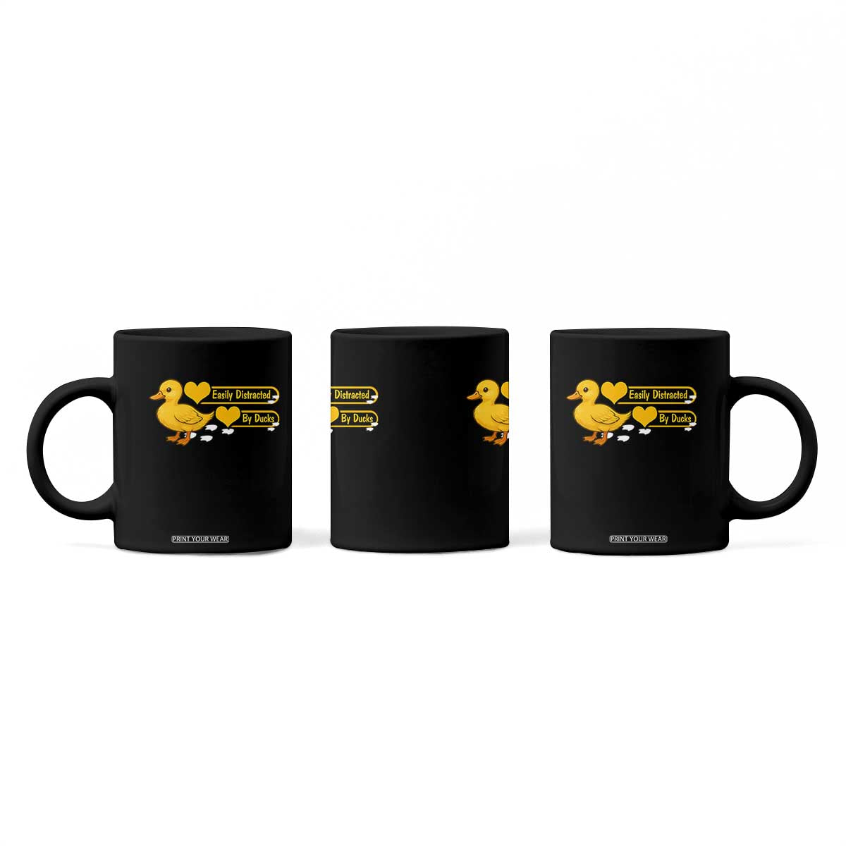 Funny Duck Lover Gift Coffee Mug Easily Distracted By Ducks TS12 Print Your Wear