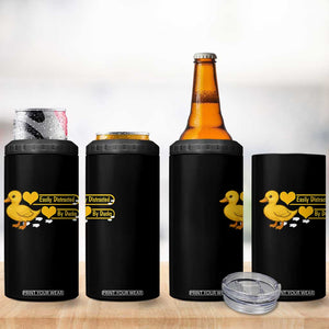 Funny Duck Lover Gift 4 in 1 Can Cooler Tumbler Easily Distracted By Ducks TS12 Print Your Wear