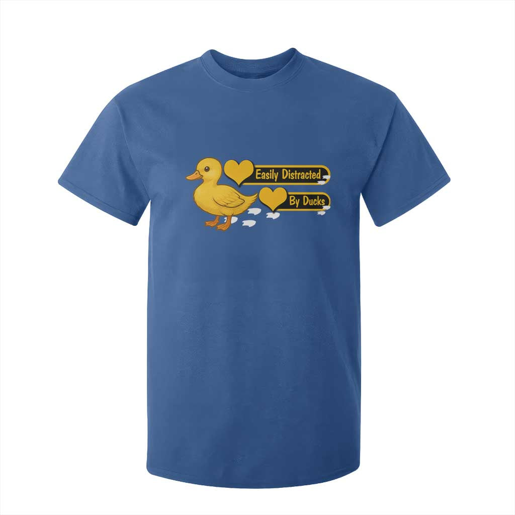 Funny Duck Lover Gift T Shirt For Kid Easily Distracted By Ducks TS12 Royal Blue Print Your Wear