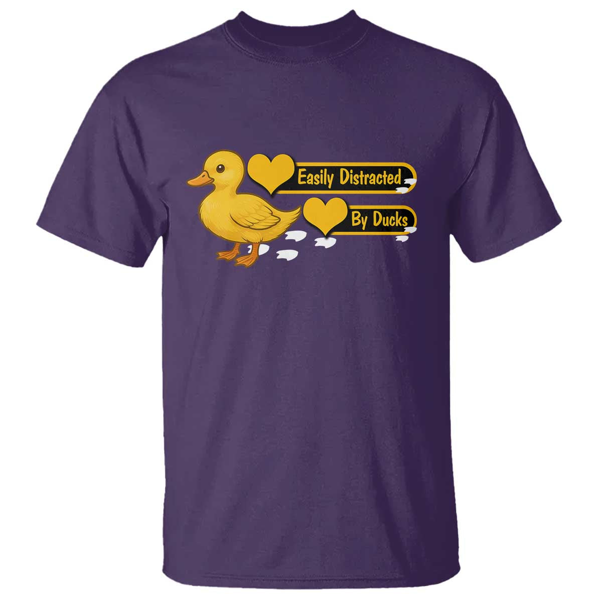 Funny Duck Lover Gift T Shirt Easily Distracted By Ducks TS12 Purple Print Your Wear